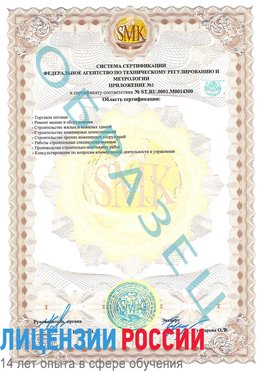 Образец сертификата соответствия (приложение) Жигулевск Сертификат OHSAS 18001